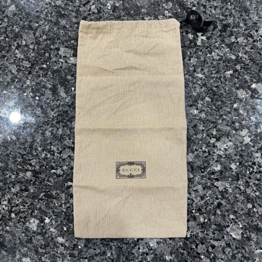 Gucci Cloth Dust Bag Drawstring Natural Beige 17 x 8.5